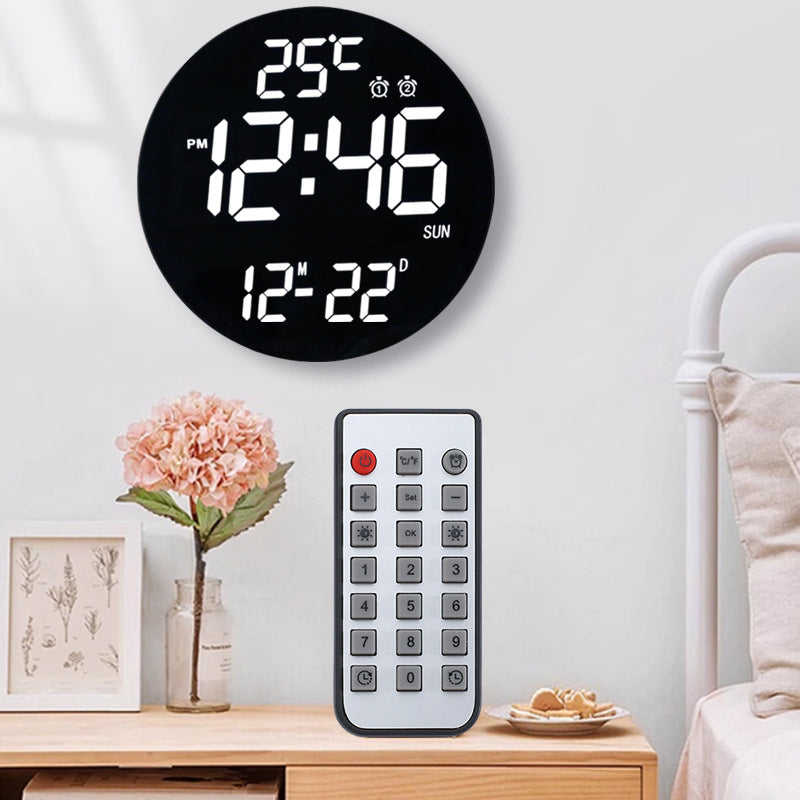 RGB WiFi Wall Clock Digital Perpetual Calendar LED Alarm Clock App Control