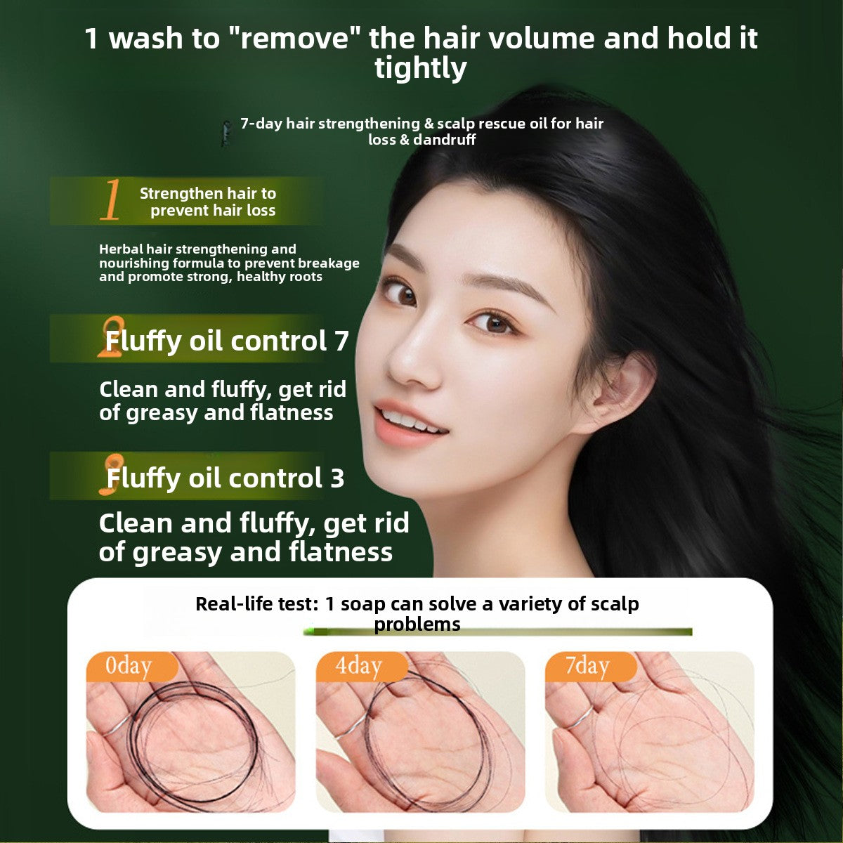 Herbal Shampoo Soap for Oil Control and Cleansing