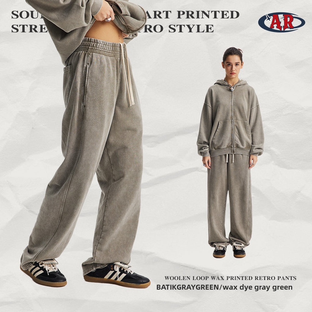 Men's Vintage Washed Cotton Long Pants