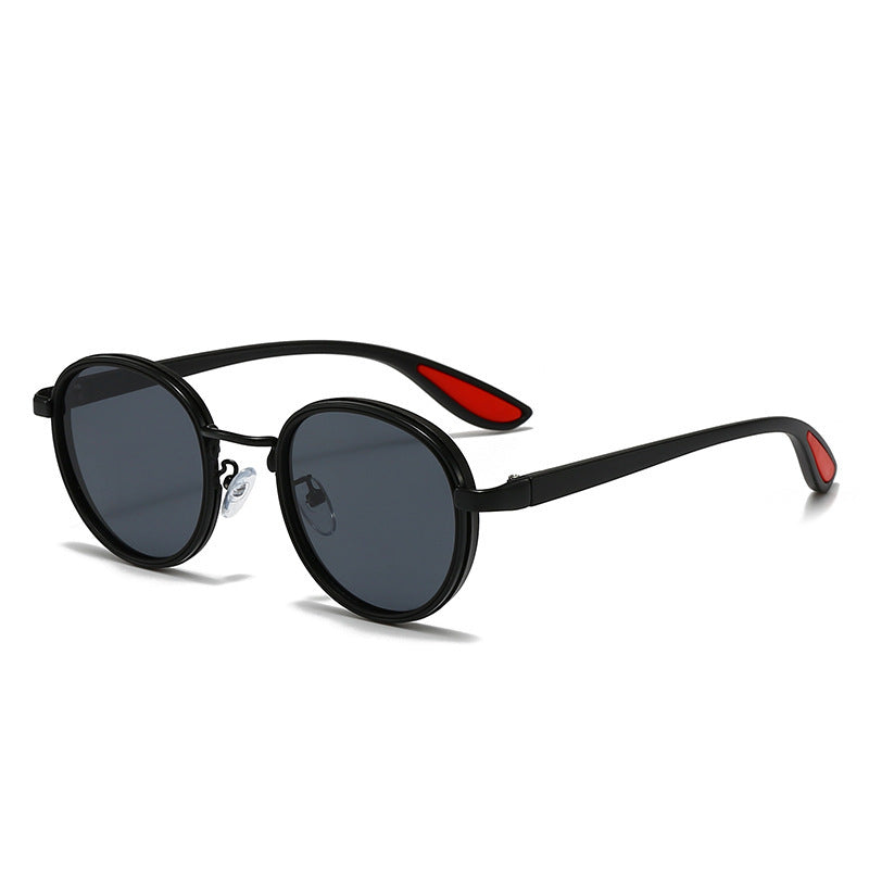 Retro Casual Gold-Rimmed Round Sunglasses
