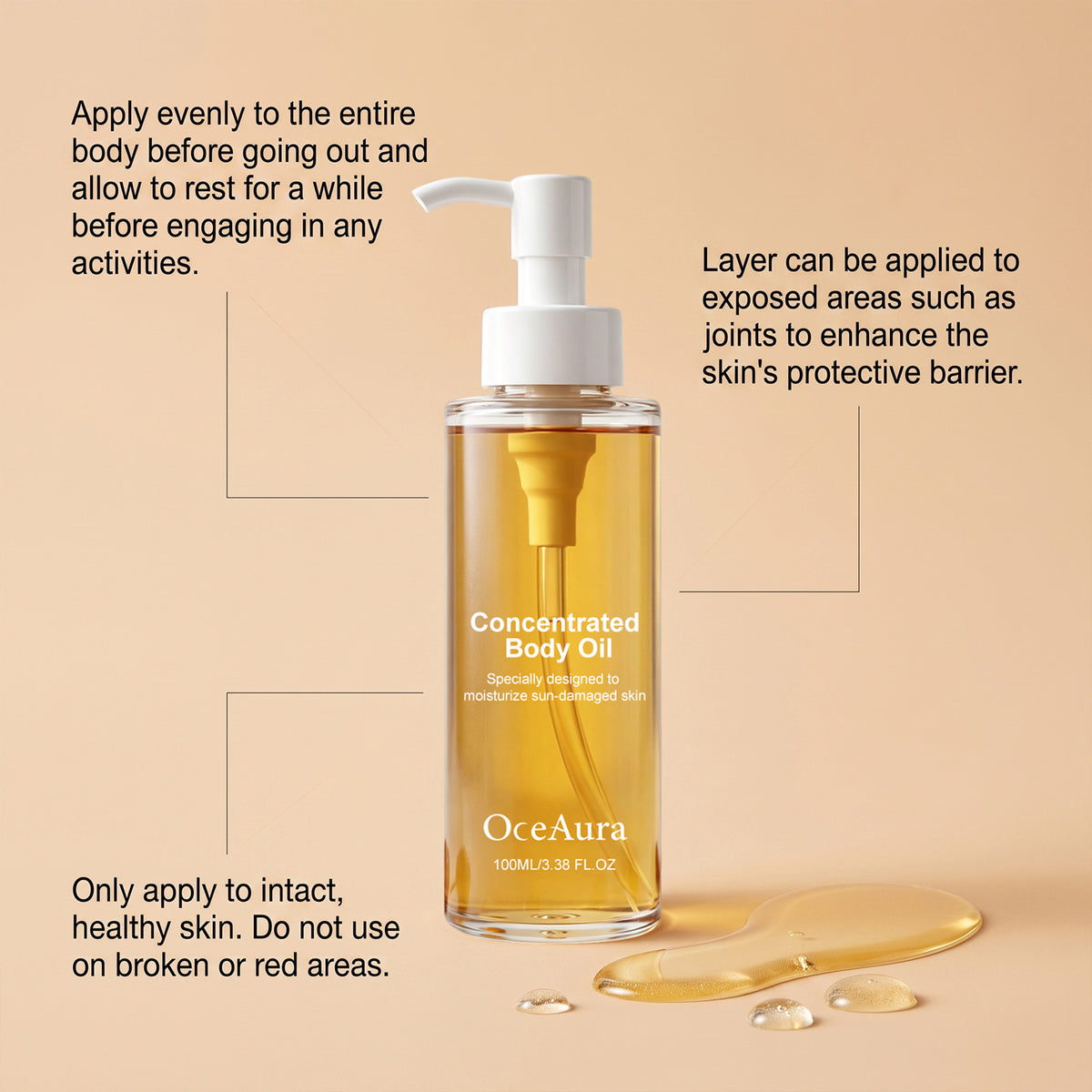 Post-sun moisturizing care for soft and non-greasy skin oil
