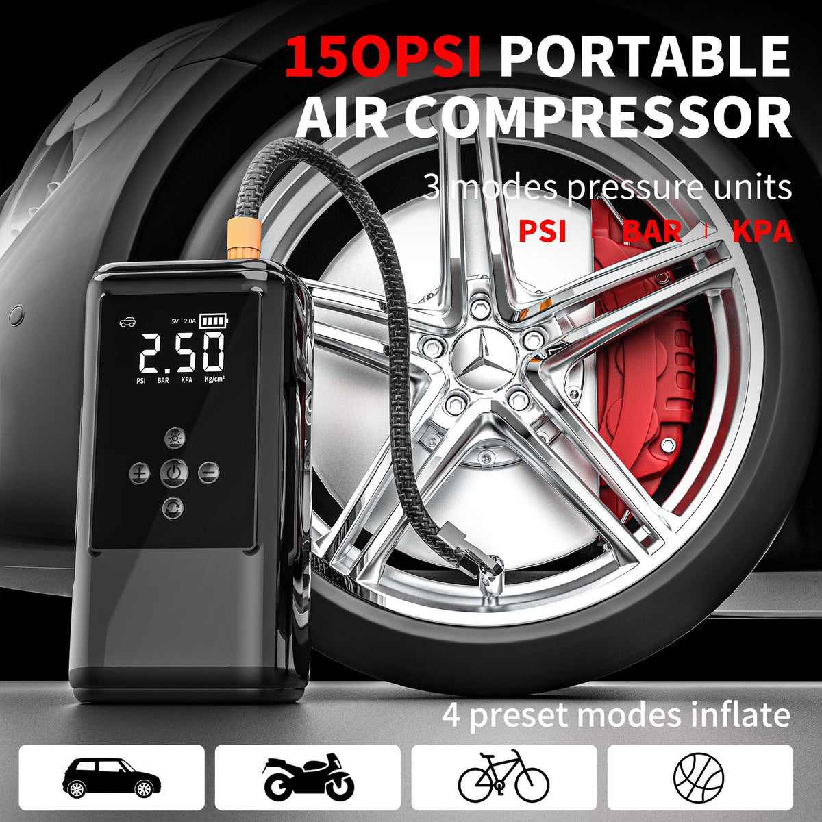 Car emergency start power supply air pump integrated machine battery