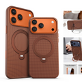 Magnetic Phone Case with Rotating Stand and Camera Button