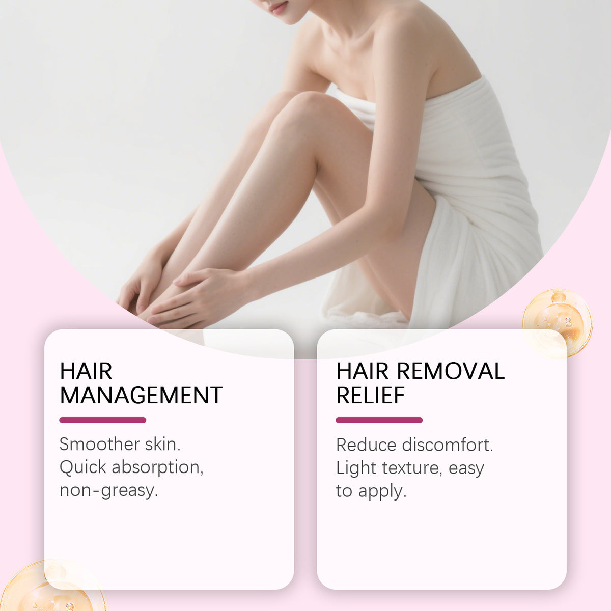 Hair Removal Care Oil Gentle Cleansing Moisturizing 60ml