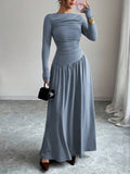 Elegant One-Shoulder Ruffled Dress