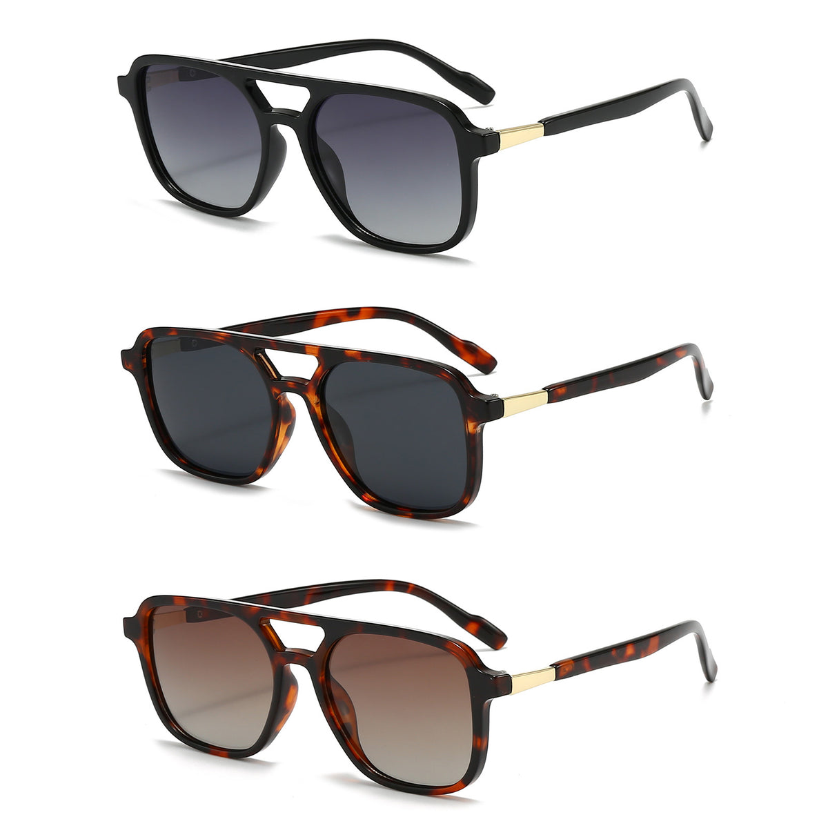 Retro Square Polarized Sunglasses UV400 Protection