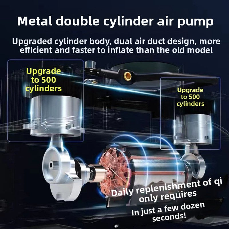 Dual Cylinder Car Air Pump with Digital Display