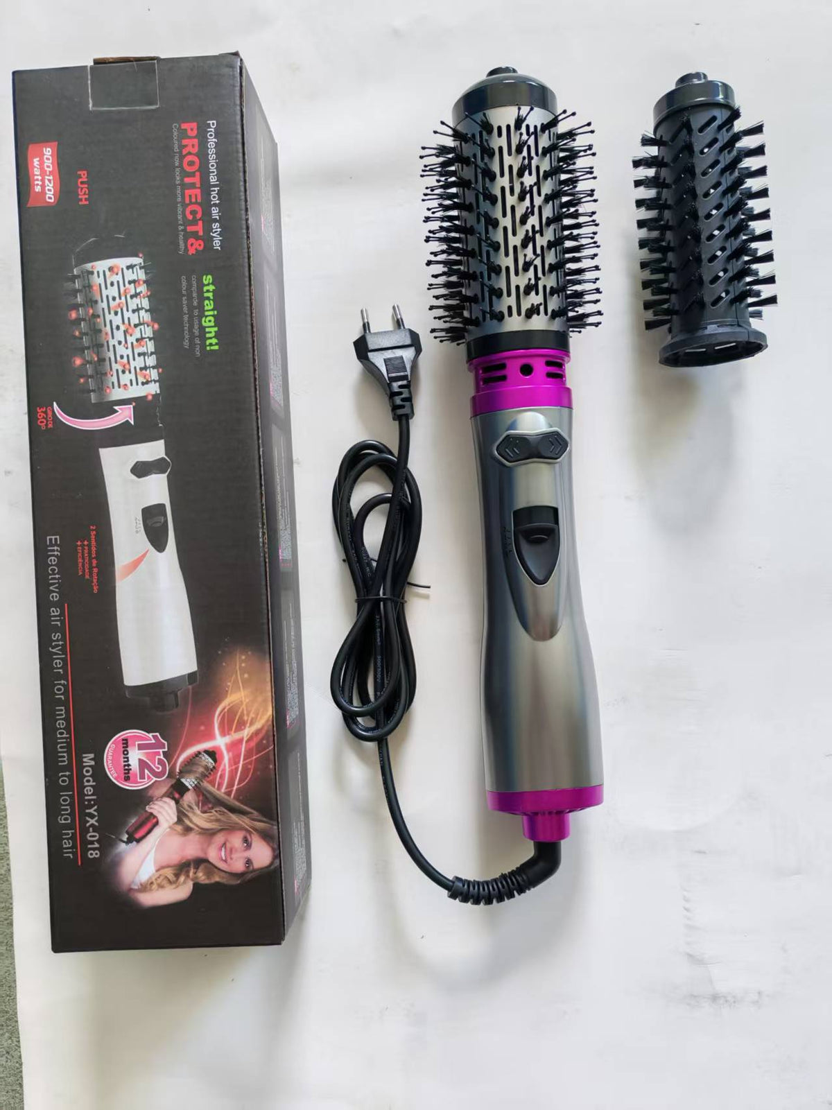 Automatic Hair Styler Comb with Curling Straightening and Blow Drying Functions
