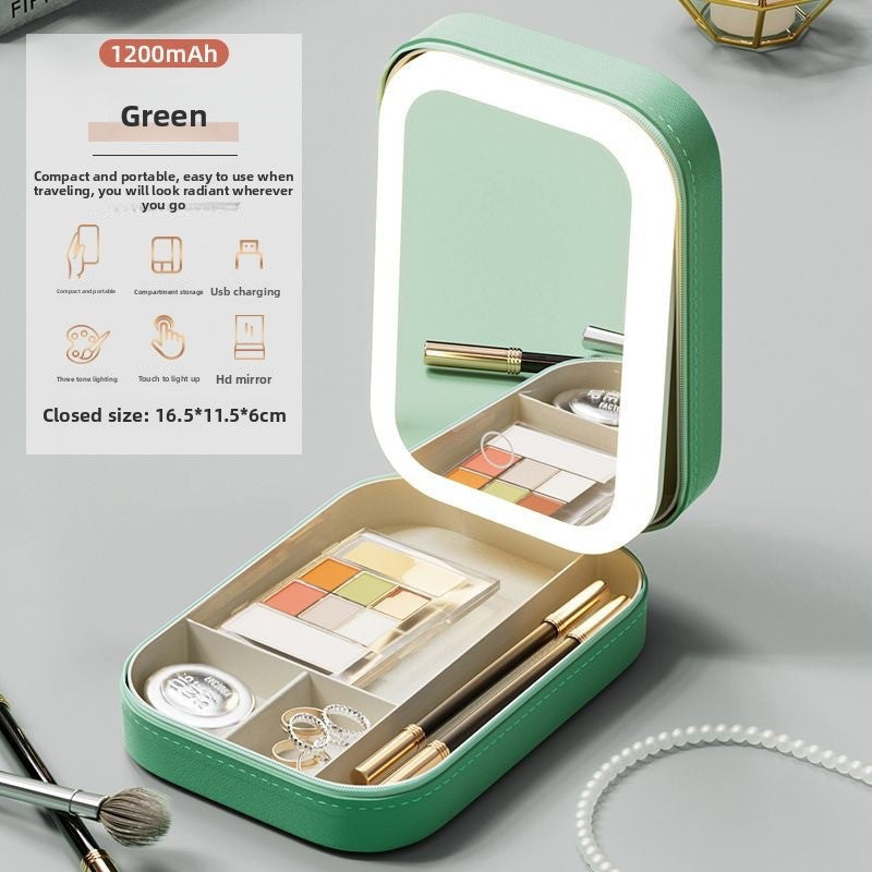 Cosmetic Organizer with LED Mirror