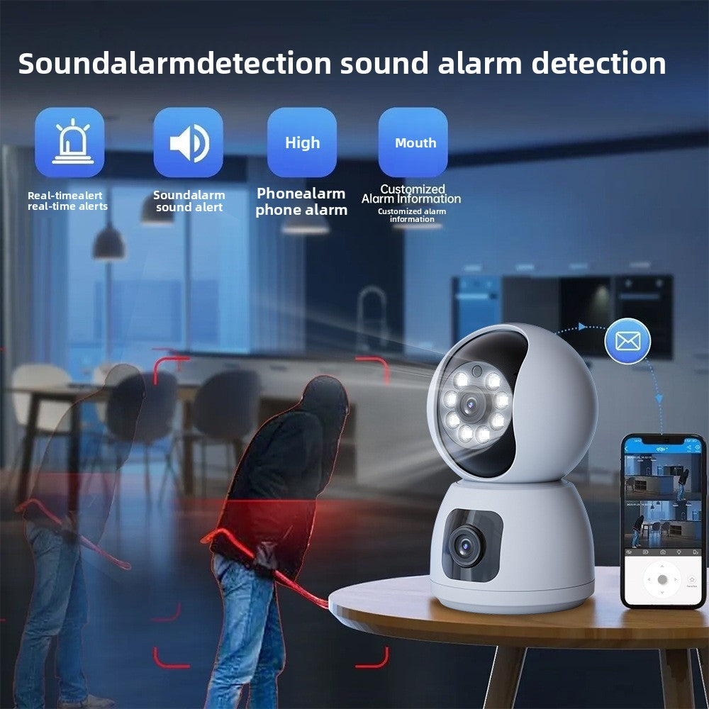 Wireless Dual Lens Surveillance Camera with Night Vision