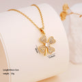 Titanium Steel Heart Pendant Necklace with Micro-Embedded Design