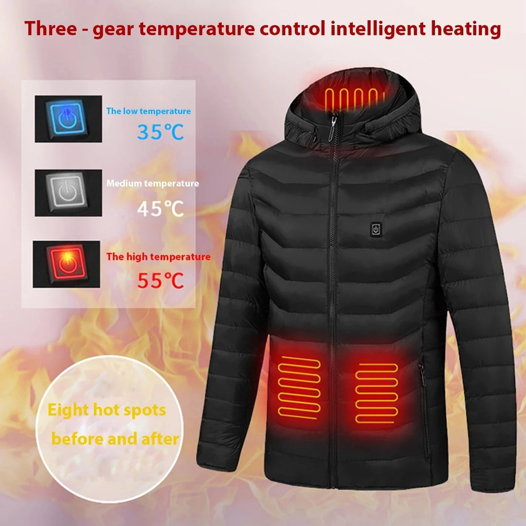 USB heat-regulating cotton clothing
