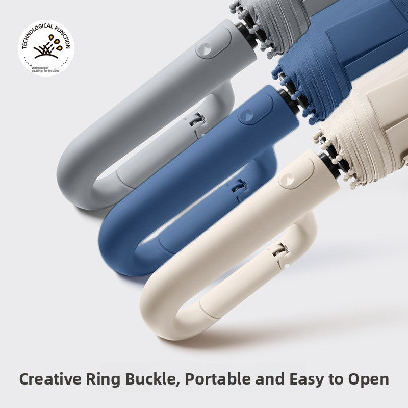 Fully Automatic Umbrella with Ring Handle