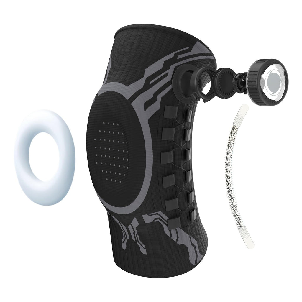 Silicone shock-absorbing knitted compression knee guard