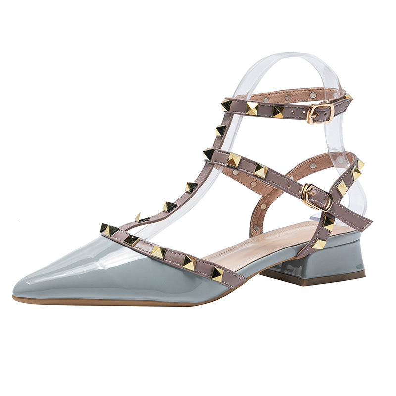 Women's Pointed Toe Mid-Heel Sandals