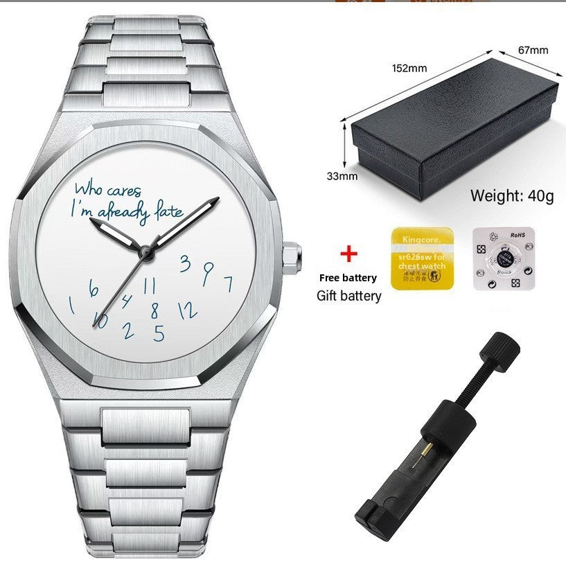 Fashion Digital Luminous Men Watch Octagonal Steel Band