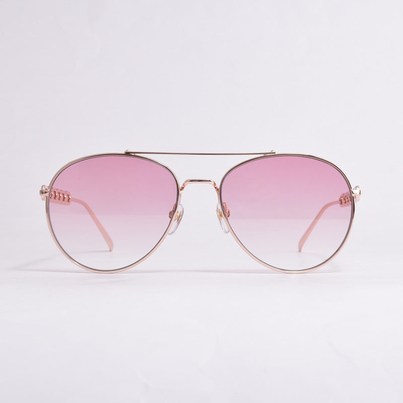 Polarized Pilot Sunglasses with Chain