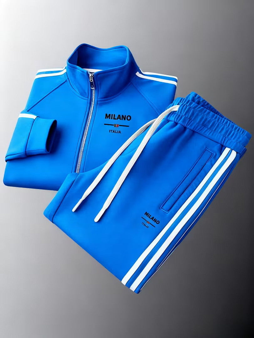 Mens Zipper 3D Print Sportswear Tracksuit Set