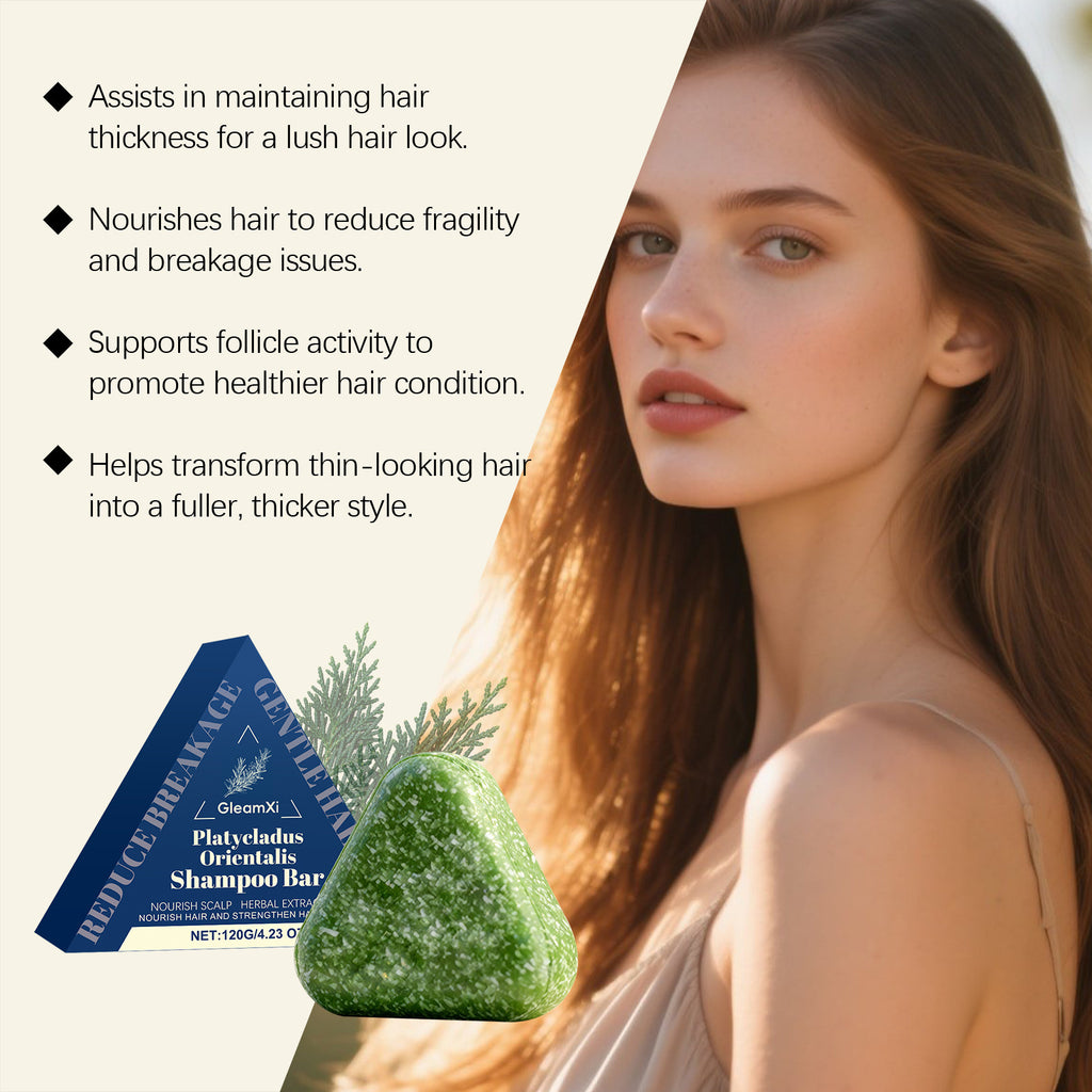 Platycladus Orientalis Nourishing Shampoo Bar for Deep Scalp Cleansing and Frizz Improvement