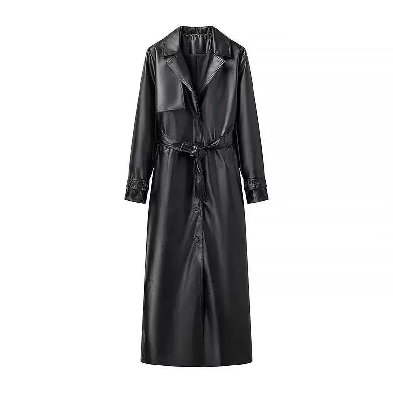 Imitation Leather Coat