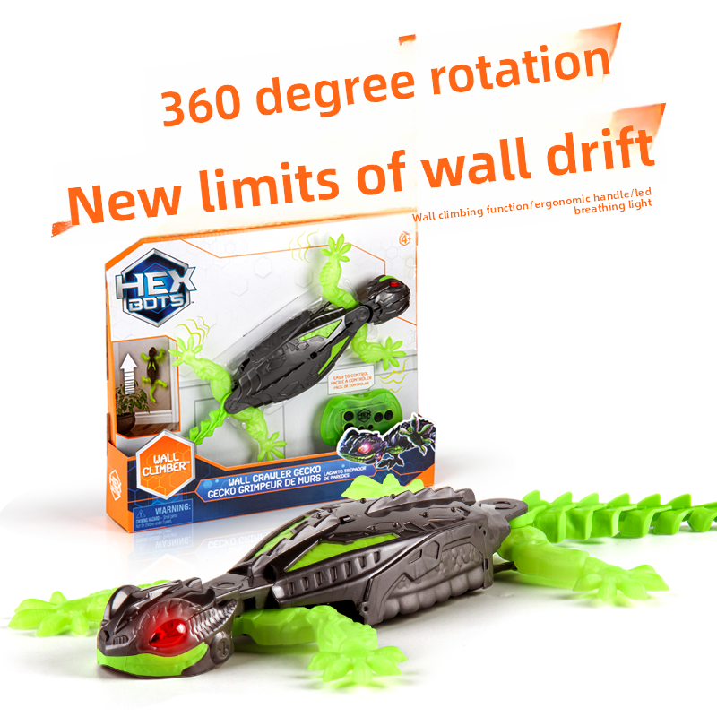 Remote-controlled car climbing the wall like a tiger toy