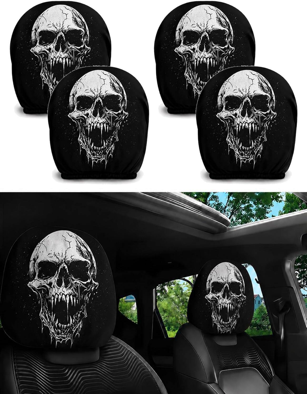 Car Printed Headrest Case Universal Funny Fun Universal Headgear