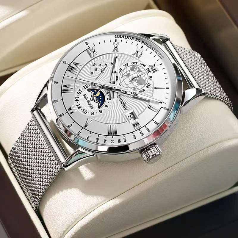 luminous waterproof calendar watch
