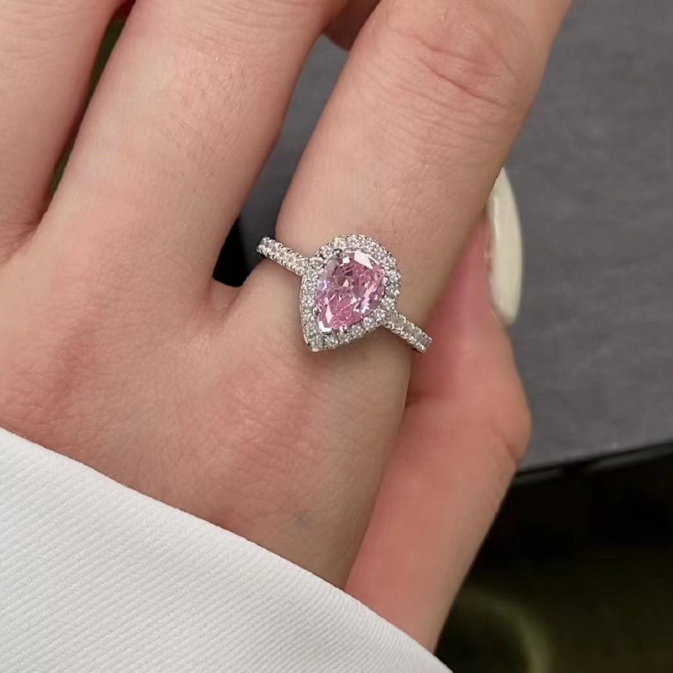 Waterdrop-shaped opening ring