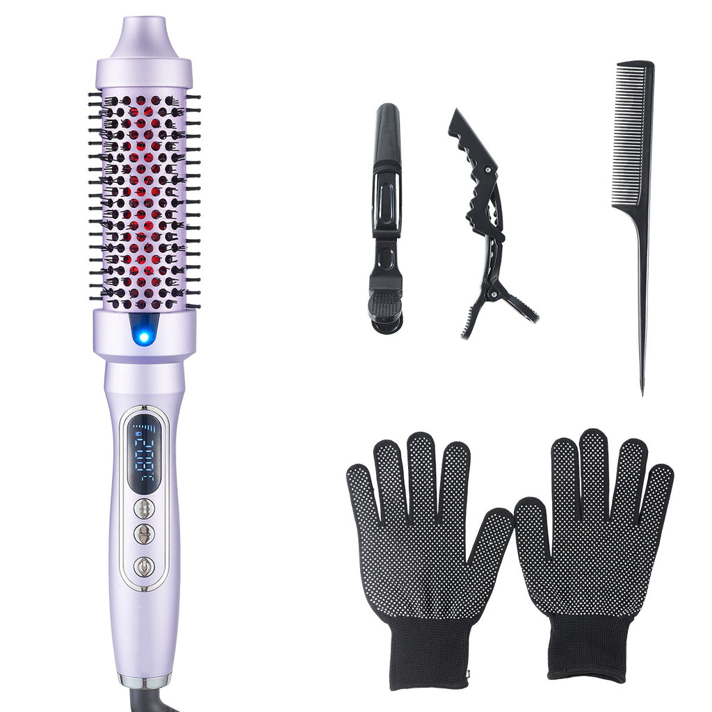 Infrared Hair Styling Comb Straightener Curler