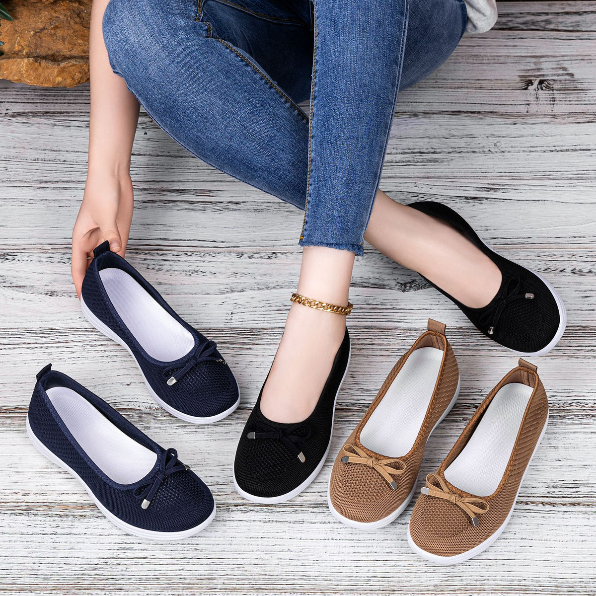 Women's slip-on breathable casual shoes