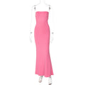 Strapless Backless Slimming Fishtail Dress