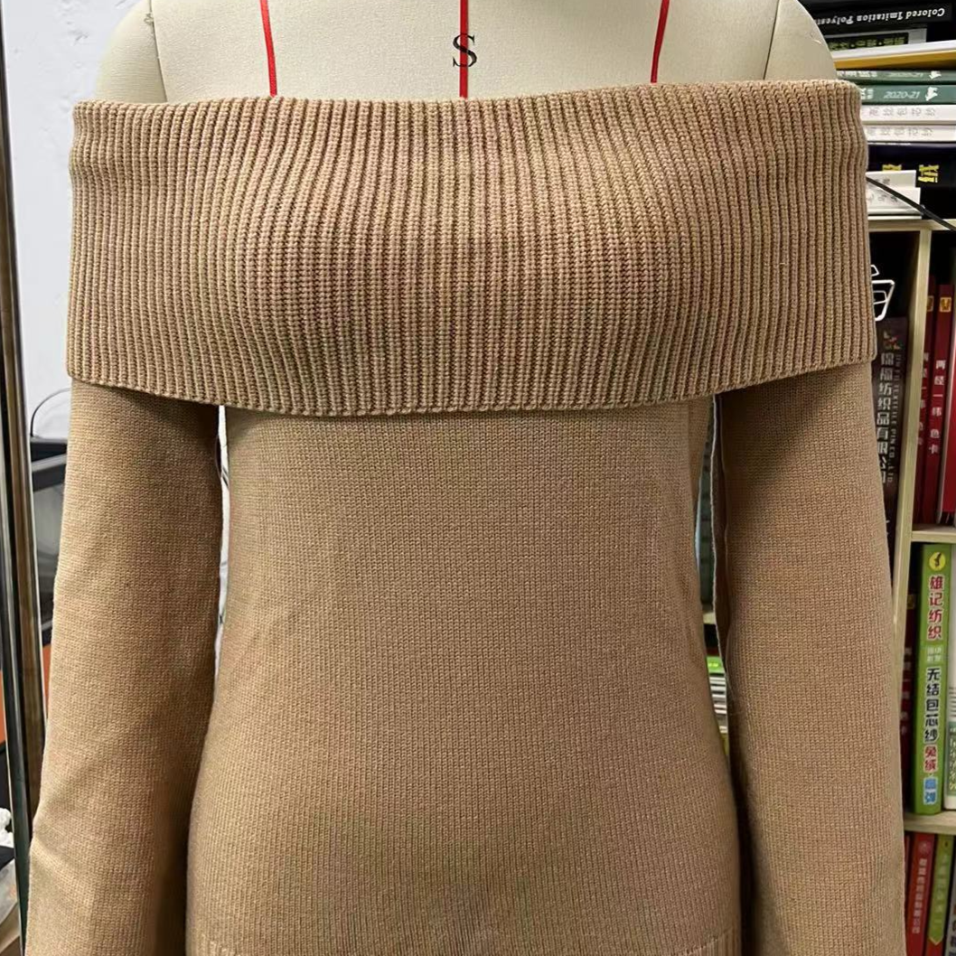 Womens Slim-fit Knitted Backless Sweater