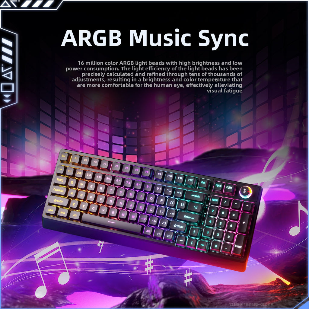Mechanical Keyboard with Blue Switches and RGB Backlight