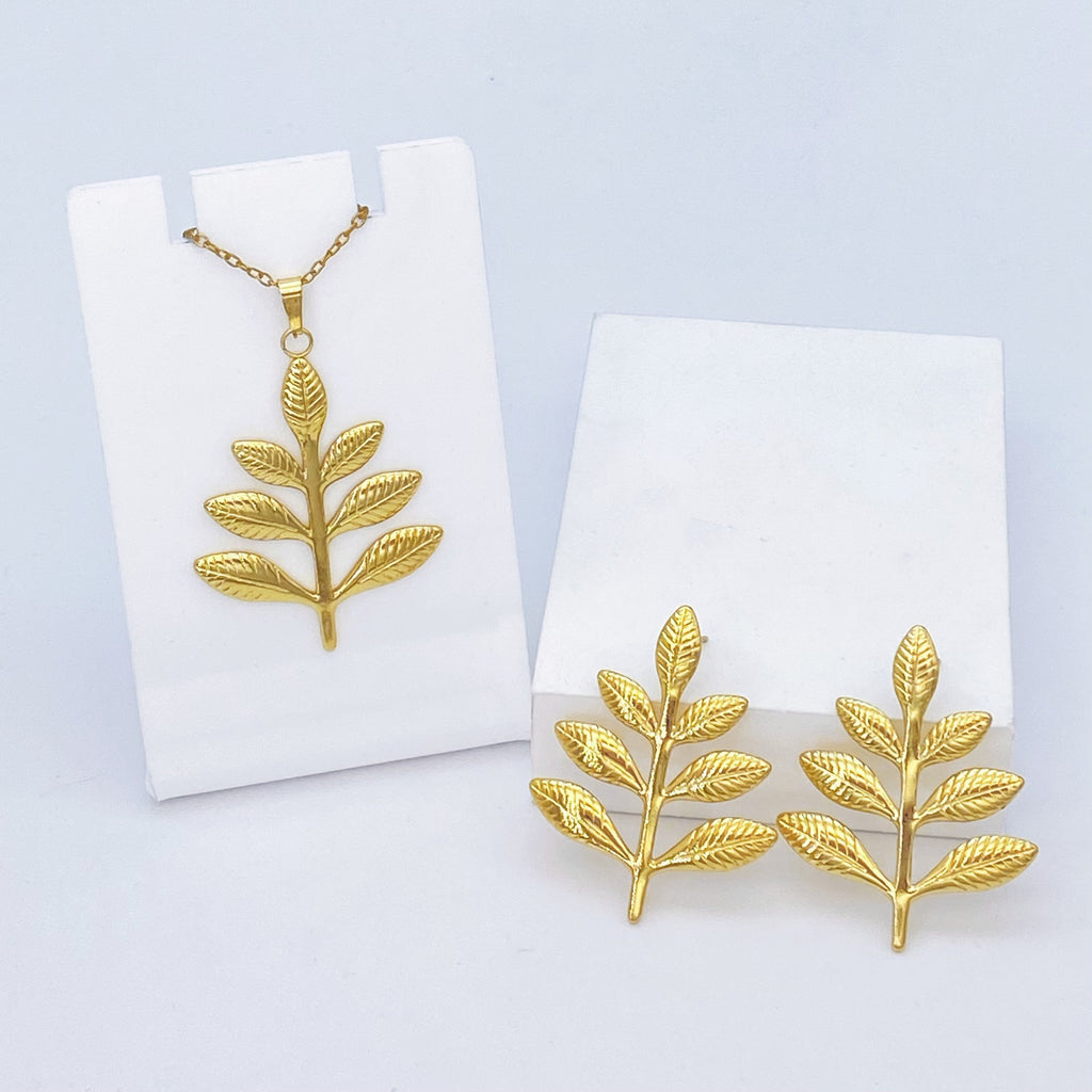 Stainless Steel Earrings and Necklace
