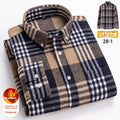Mens Brushed Plaid Long Sleeve Shirt
