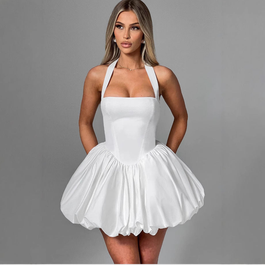 Elegant Bow Lace-up Summer Dress