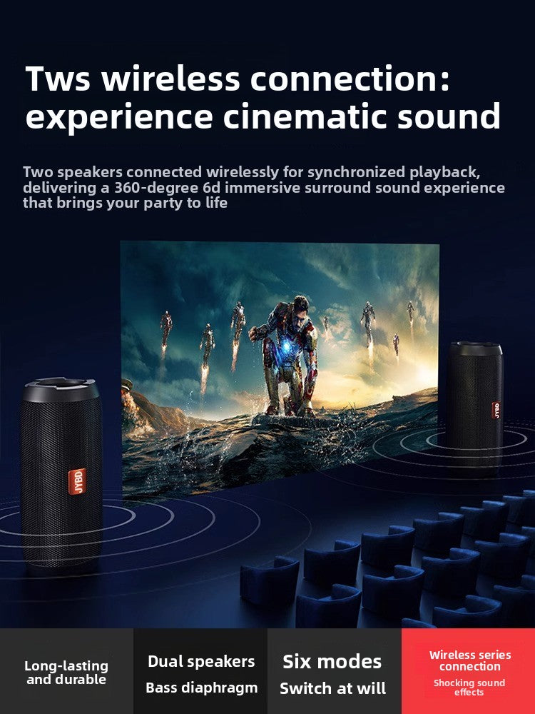 Portable Bluetooth Speaker with Enhanced Bass
