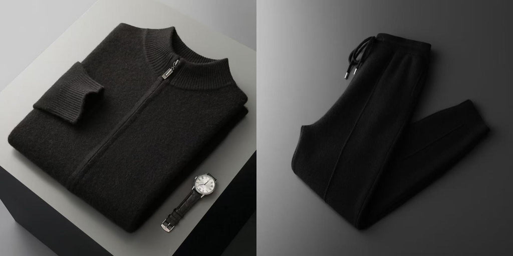 Men's knitted sweater coat