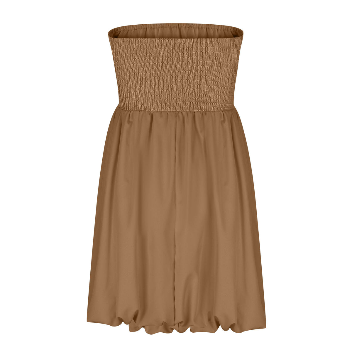 Short skirt with plunging neckline and tight-fitting design