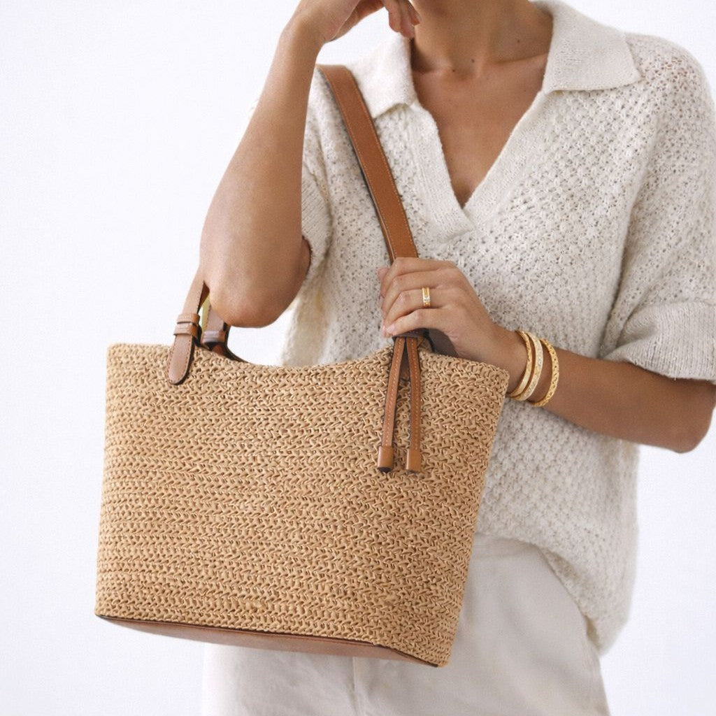 Straw Woven Shoulder Bag for Women