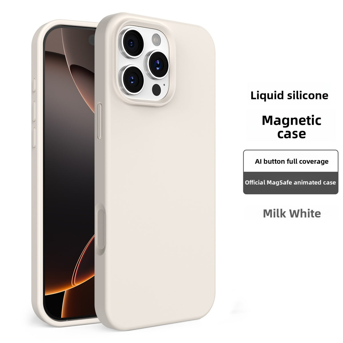 Liquid Silicone Phone Case with Built-in Magnet
