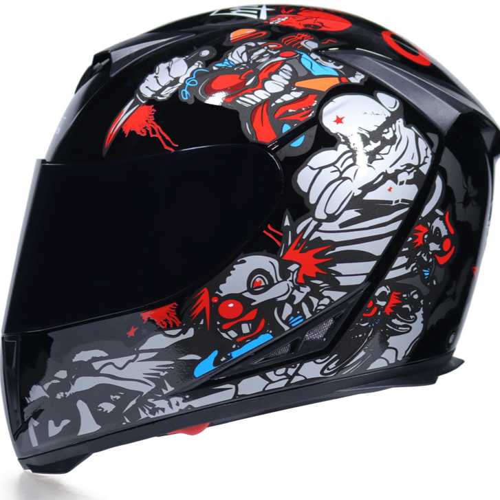 Full Face Bicycle Helmet with Dual Lenses