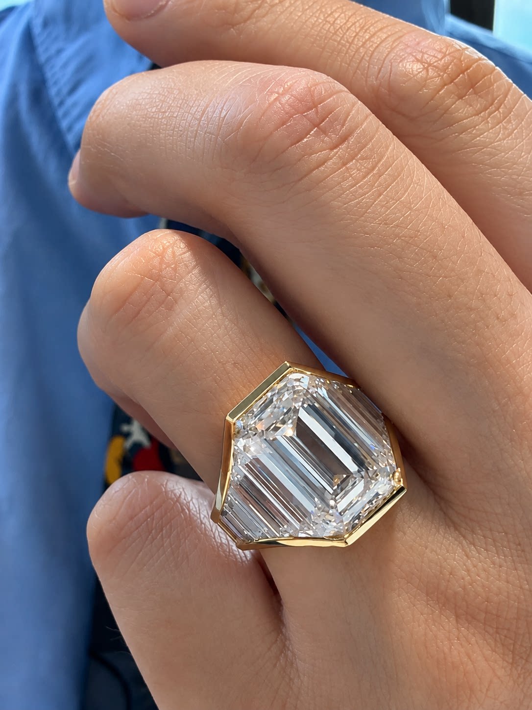 European Style Vintage Emerald Cut Zirconia Ring