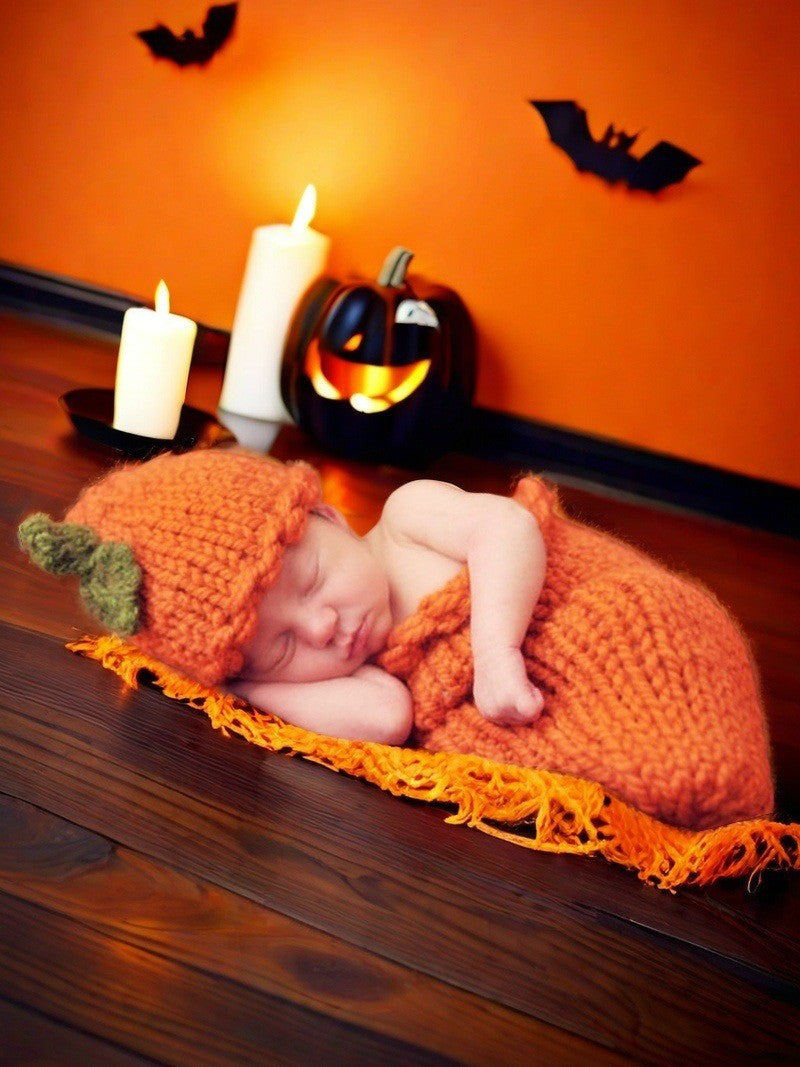 Baby Photo Cute Pumpkin Style Clothing Sleeping Bag Children Photo Clothes