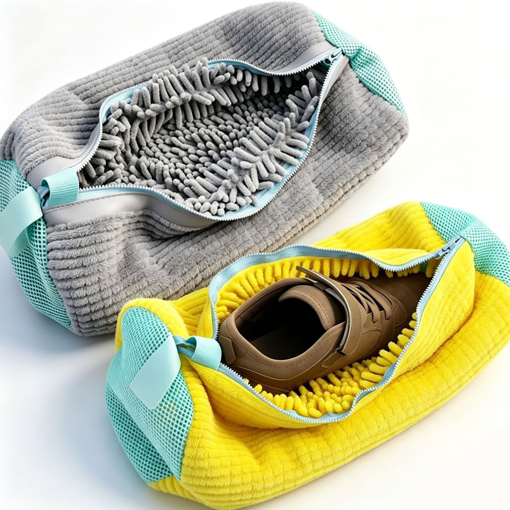 Chenille Shoe Washing Bag for Machine Wash