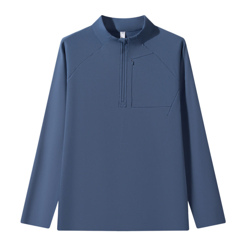 Mens Half Zip Sweatshirt Casual Loose Fit
