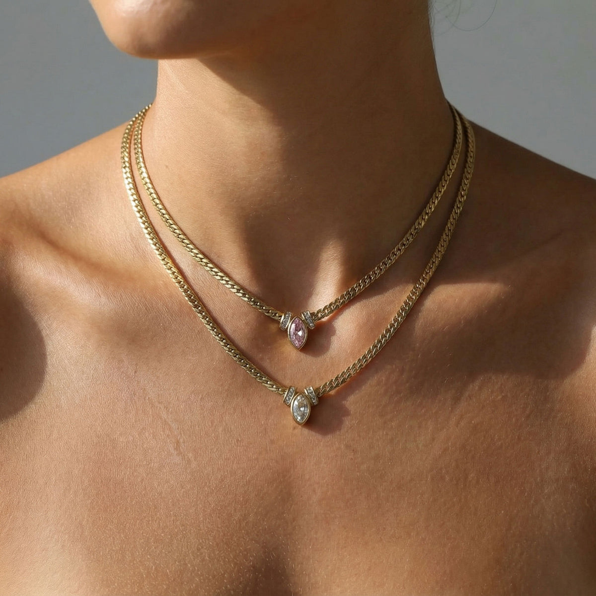 Diamond Encrusted Eye Necklace