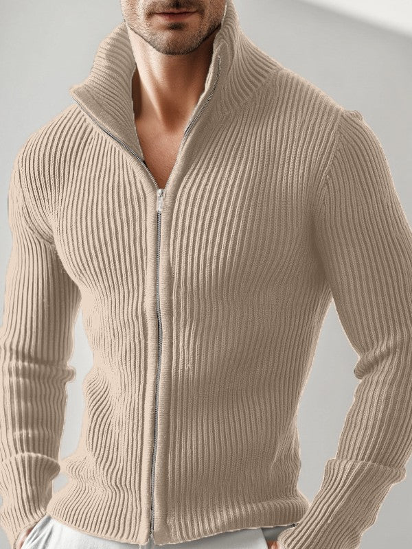 Mens Zip-Up Stand Collar Jacket