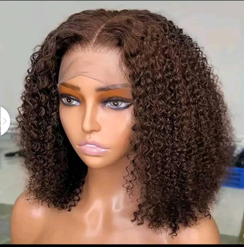 Lace Front Wig with Transparent Front, Adhesive-Free, High-Definition Human Hair