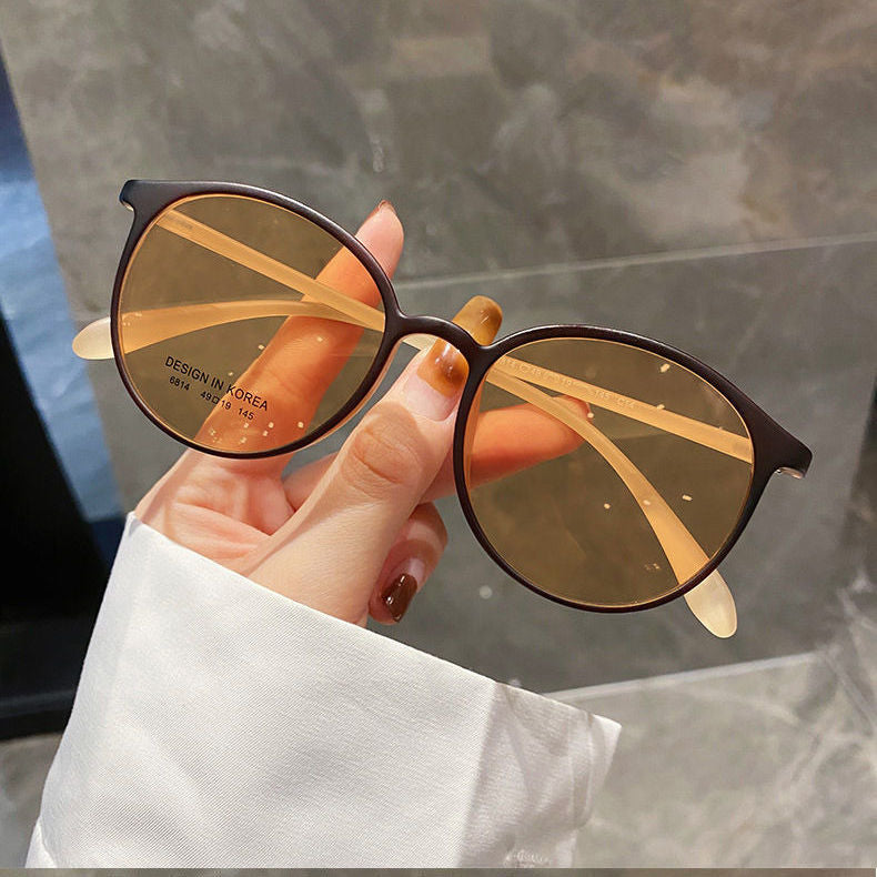 Korean Style Photochromic Oval Glasses